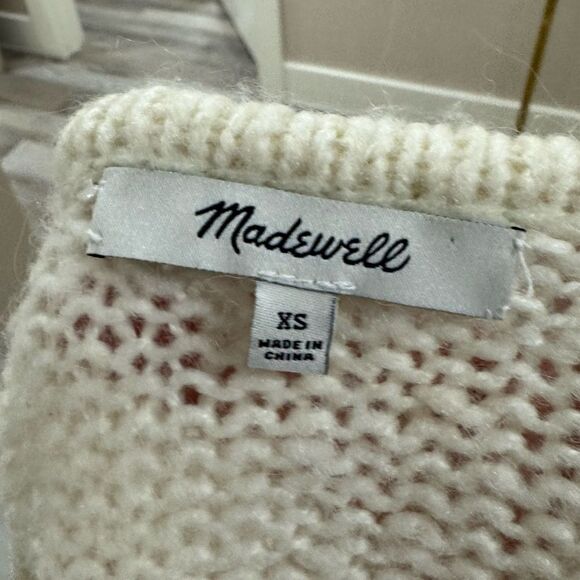 Madewell‎ white V neck sweater XS - Picture 4 of 4